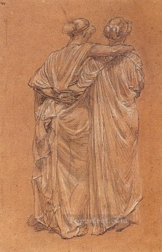 アルバート・ジョセフ・ムーア Painting - 二人の女性像の研究 女性像 アルバート・ジョセフ・ムーア